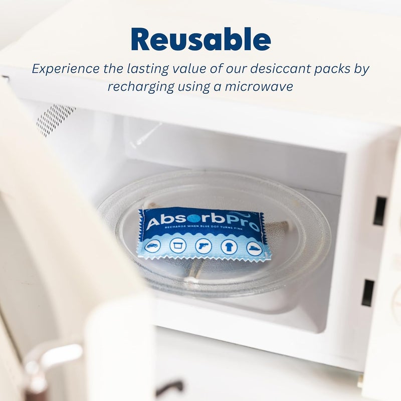 Absorb Pro Rechargeable Dehumidifier Bag 1-Pack - 100g Reusable Moisture Absorbers - Silica Gel Packets for Bins, Totes, Gun Safe, Food Storage, Clothes, Cars, and Boats - Image 3